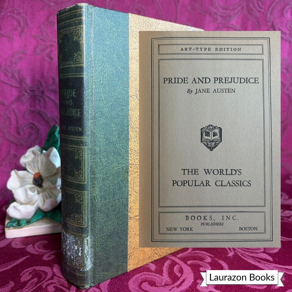 Pride and Prejudice by Jane Austen, Undated Art-Type Edition Vintage Book
